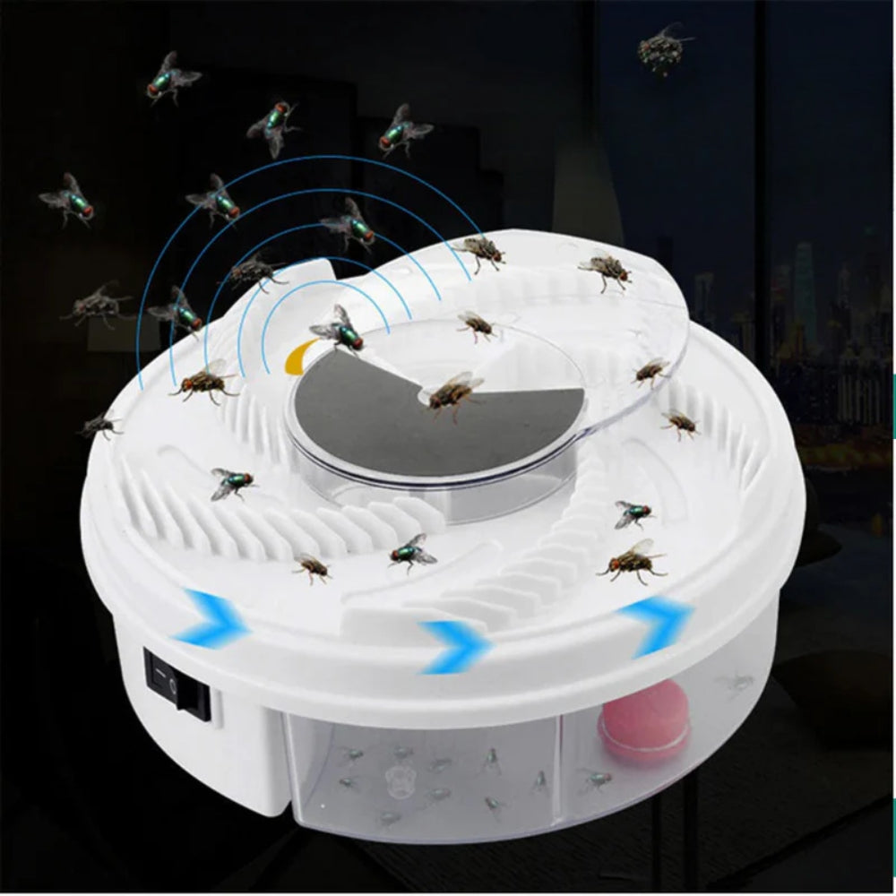 360° drehbare Fliegenfalle - Insektenfänger mit Köderkammern