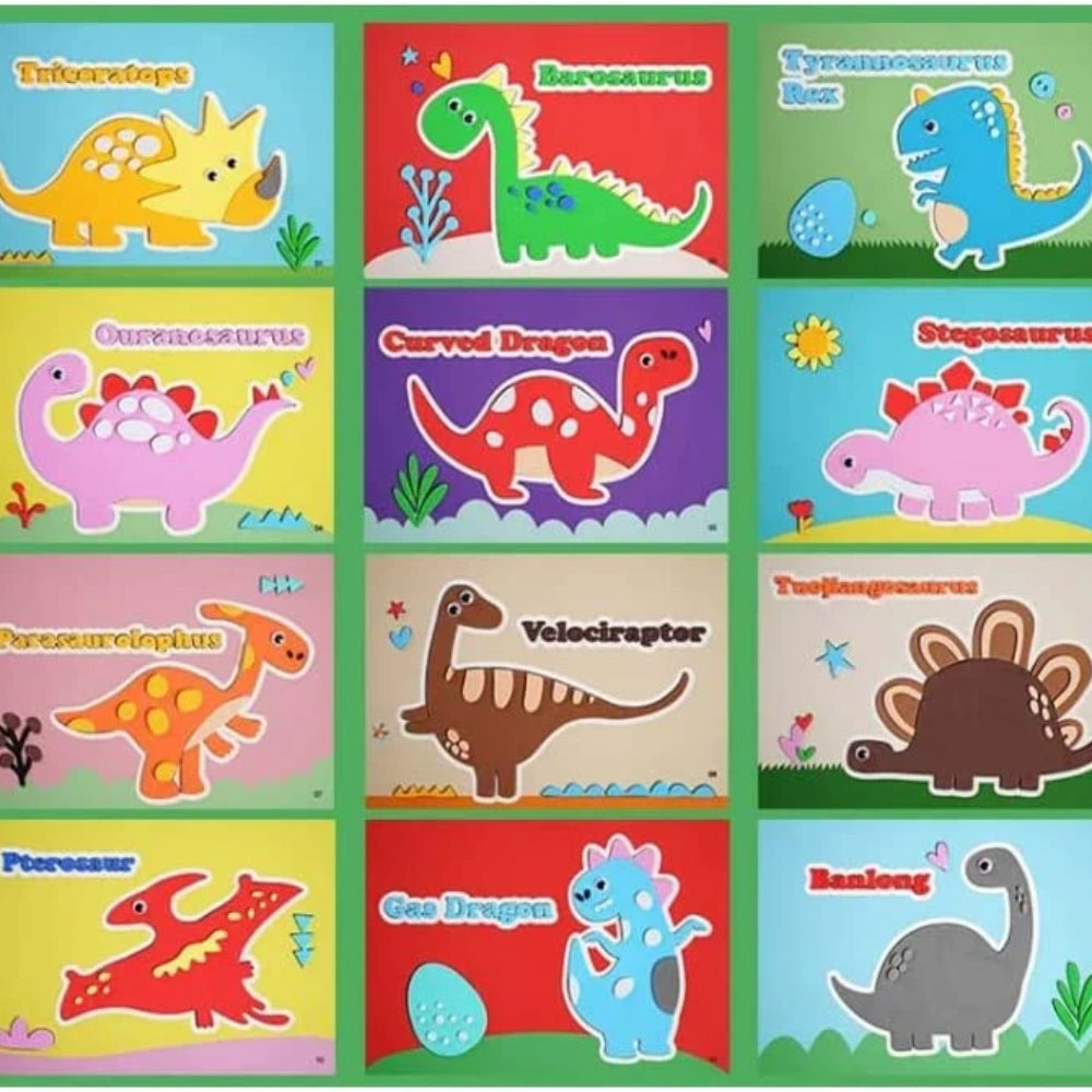 3D Aufkleber Puzzle Satz - 12 DIY-Bögen für Kinder
