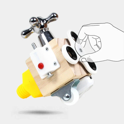 7-in-1-Würfel aus Holz - Interaktives Reisespielzeug für Kinder