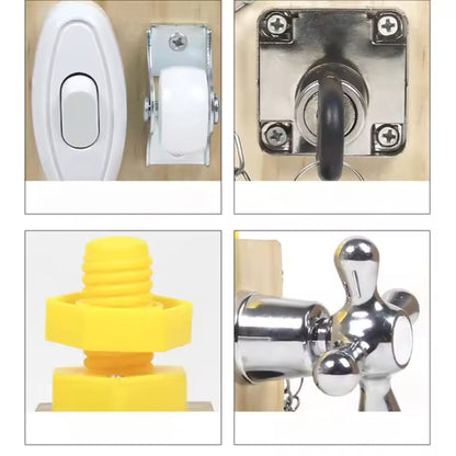 7-in-1-Würfel aus Holz - Interaktives Reisespielzeug für Kinder