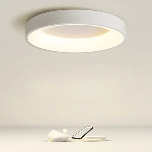 Kabellose LED-Deckenleuchte Round – Nordisches Design, Dimmbare CCT-Beleuchtung für Wohnzimmer & Schlafzimmer