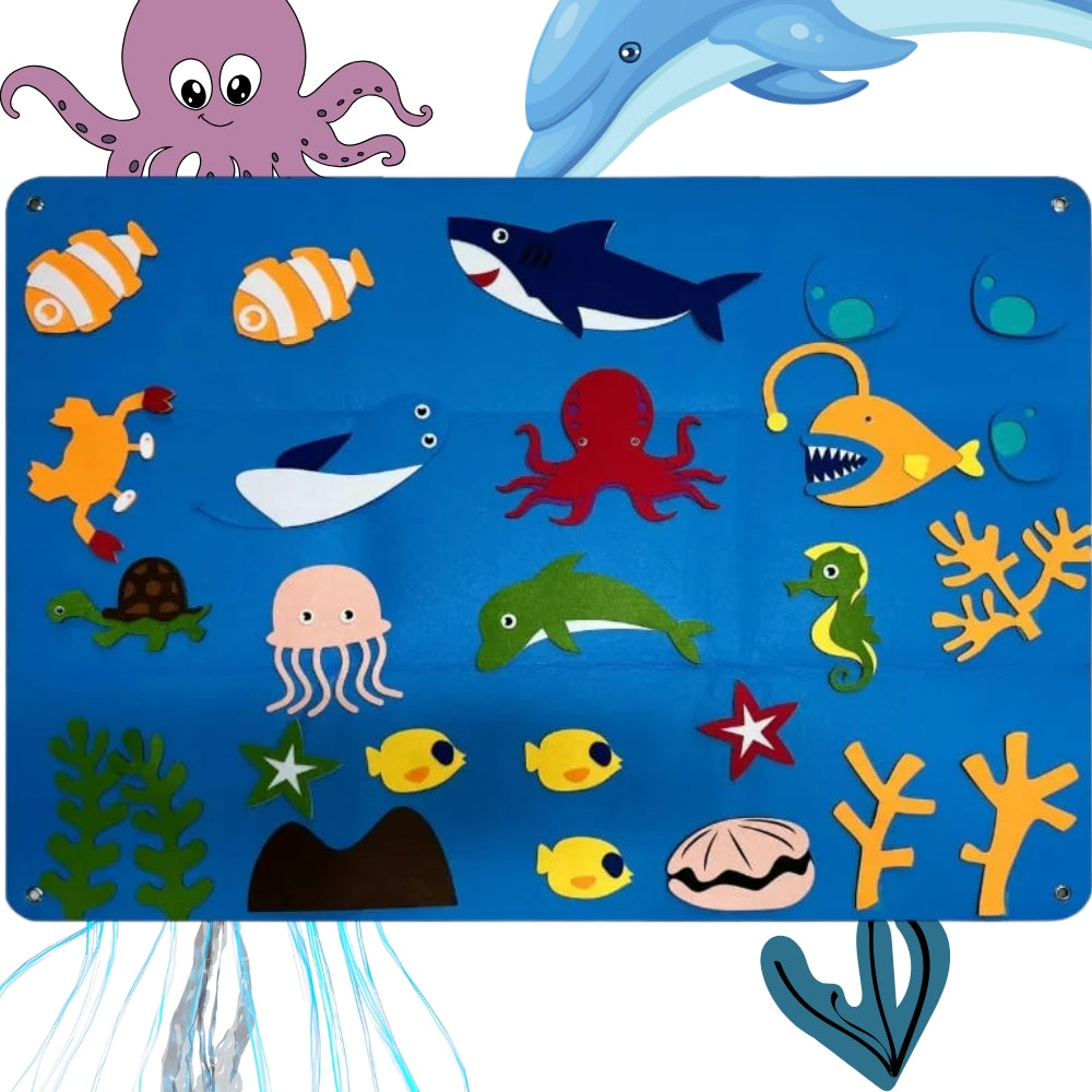 Abenteuer Filztafel - Kreatives Spiel Interaktives Erzählspielzeug für Kinder