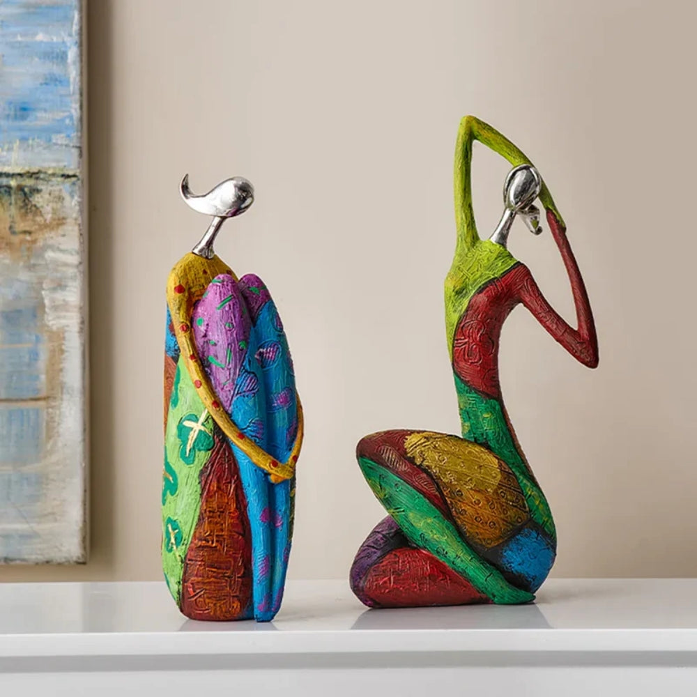 Abstraktes Skulpturen-Figuren-Set – Dekorative Moderne Wohnakzente