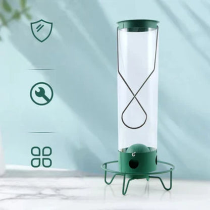 Hängende Vogelfütterung - schützt vor Eichhörnchen und fasst mehr Saatgut