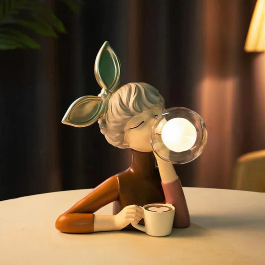 Artisan Schwester Mini-Figuren-Tischlampe – Dekorative Schreibtischbeleuchtung