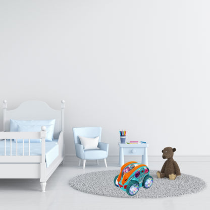 Aufleuchten Musikalisch Spielzeugauto - 360° LED Aktion Fahrzeug für Kinder