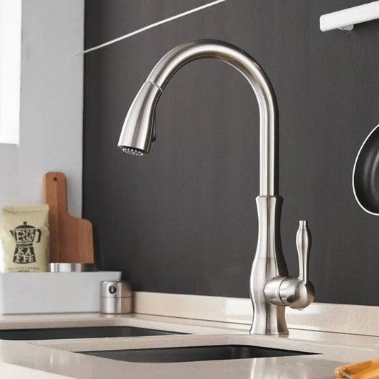 Ausziehbare Wasserhähne für die Küche - Flexibler Wasserhahn mit Spraykontrolle