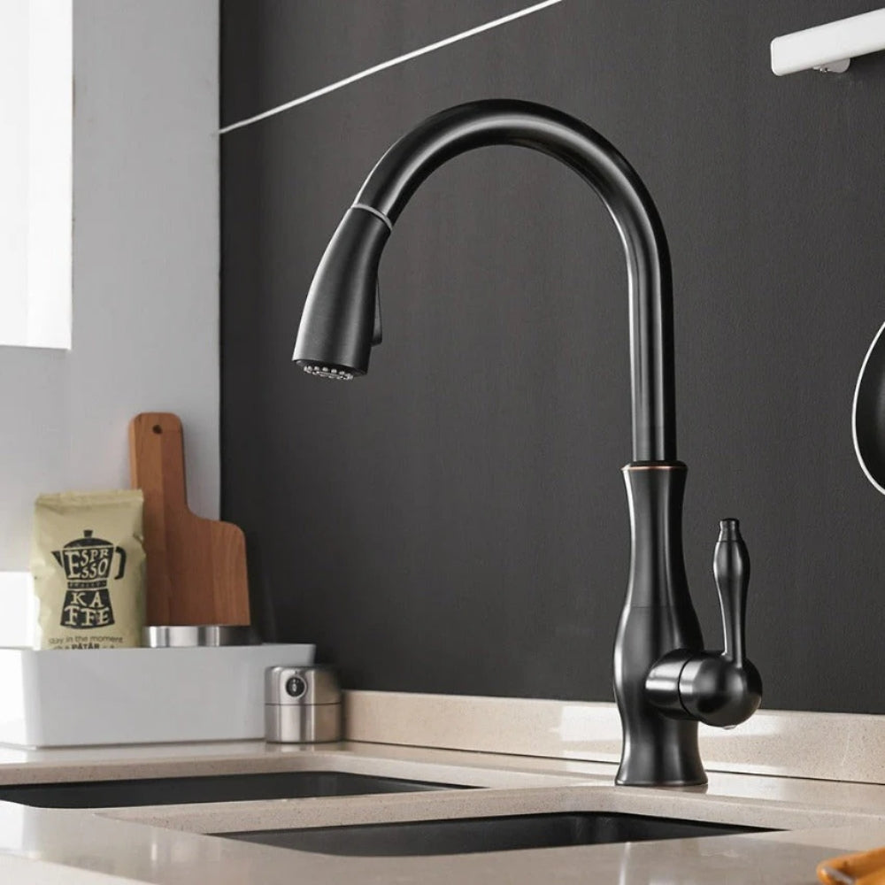 Ausziehbare Wasserhähne für die Küche - Flexibler Wasserhahn mit Spraykontrolle