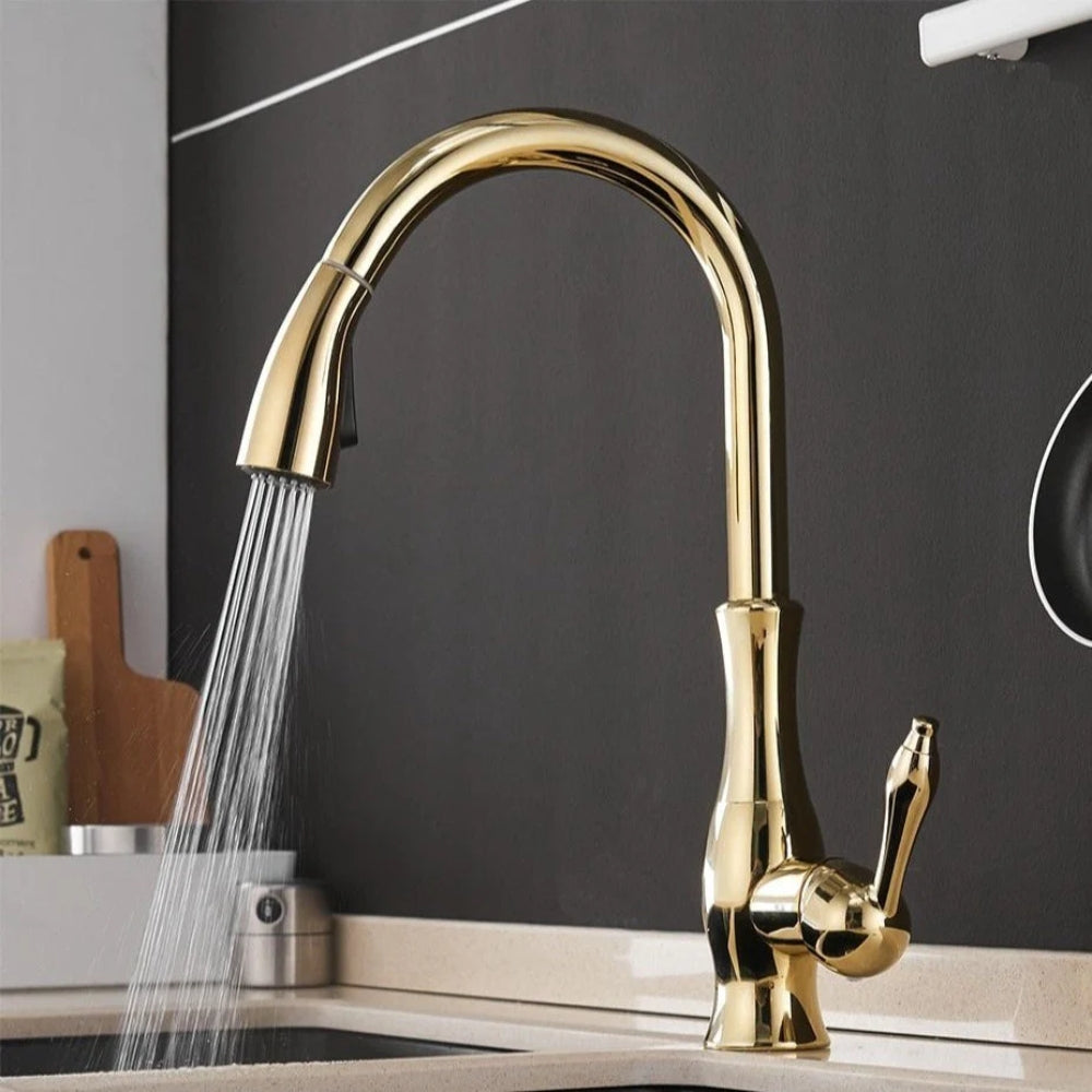 Ausziehbare Wasserhähne für die Küche - Flexibler Wasserhahn mit Spraykontrolle