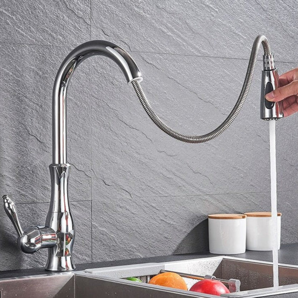 Ausziehbare Wasserhähne für die Küche - Flexibler Wasserhahn mit Spraykontrolle