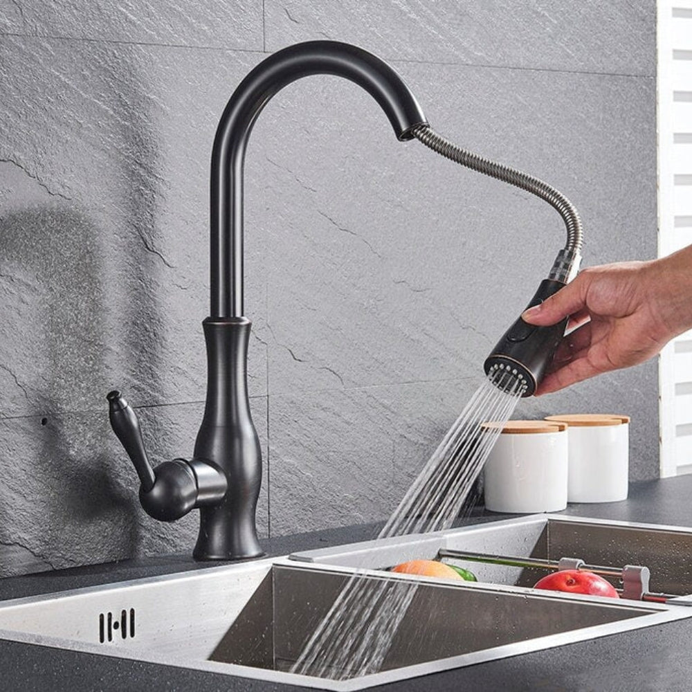 Ausziehbare Wasserhähne für die Küche - Flexibler Wasserhahn mit Spraykontrolle