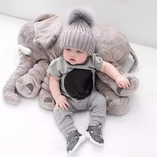 Baby Elefant Kuschelkissen - weiches Plüschtier für Kinder