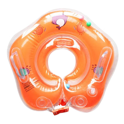 Baby-Schwimmkopf-Ring - Auslaufsichere Doppel-Airbag-Wasserstütze mit Griffen für Babies