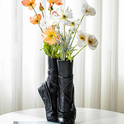 Ballettschuhförmige Vase – Stehende Blumendekoration