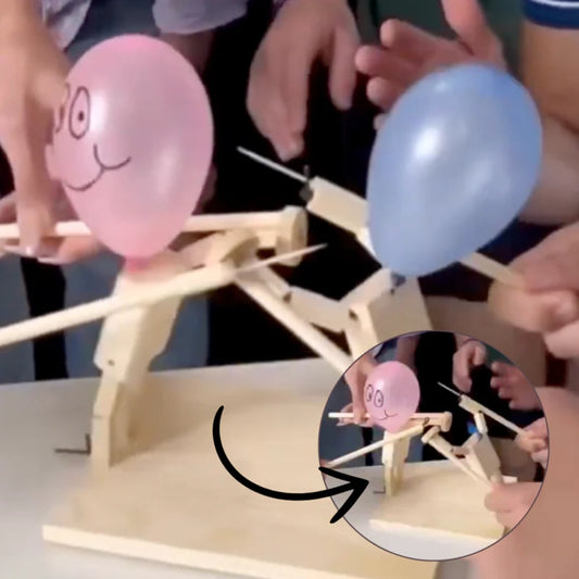 Ballonschlacht Familienspiel - Interaktives Holzduell-Spielzeug für Kinder