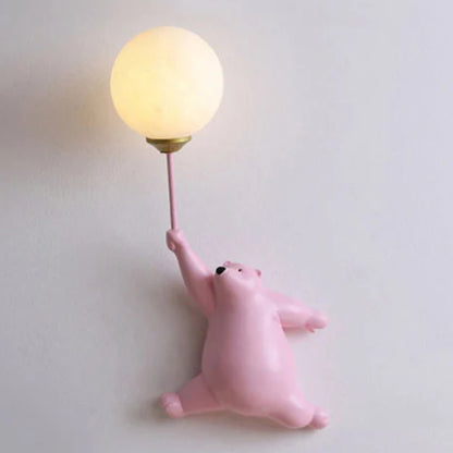 Bären-Ballon-Wandleuchte – Nachtlicht für Kinderzimmer oder Spielzimmer