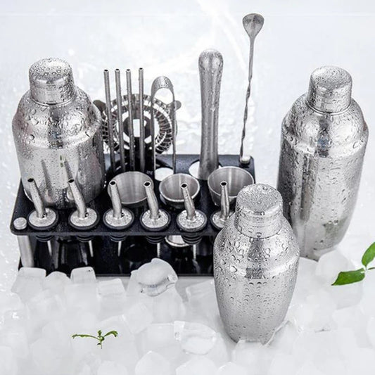 Barkeeper-Satz – 23-teiliger Cocktail-Schüttler mit Ständer