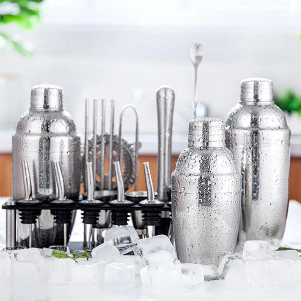 Barkeeper-Satz – 23-teiliger Cocktail-Schüttler mit Ständer