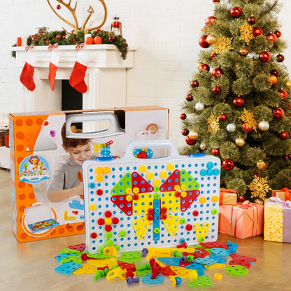 DIY-Bauspielzeug – 237-teilige Werkzeugkiste mit Vorlagen und Werkzeugen für Kinder