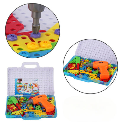 DIY-Bauspielzeug – 237-teilige Werkzeugkiste mit Vorlagen und Werkzeugen für Kinder