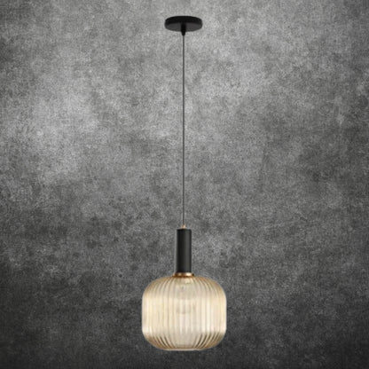 Bernstein Glas Pendelleuchte - Langes verstellbares Kabel Hängelampe