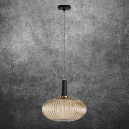 Bernstein Glas Pendelleuchte - Langes verstellbares Kabel Hängelampe