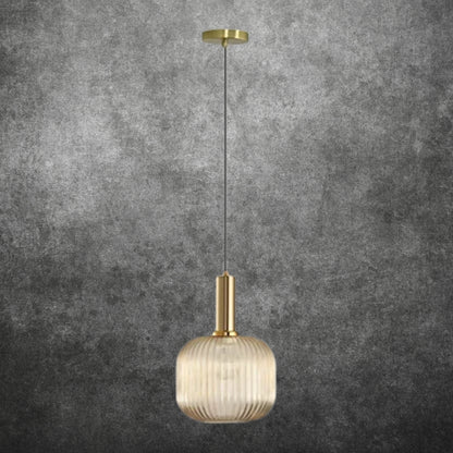 Bernstein Glas Pendelleuchte - Langes verstellbares Kabel Hängelampe