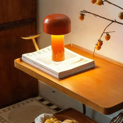 Berührungsaktivierte Pilz-Tischlampe - tragbar und wiederaufladbar