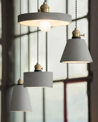 Beton-Hängeleuchte - Minimalistische hängende geometrische Beleuchtung