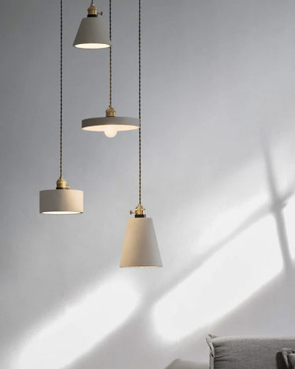 Beton-Hängeleuchte - Minimalistische hängende geometrische Beleuchtung