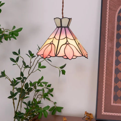 Blumen Glas Pendelleuchte - Weich Blüte Hängelampe