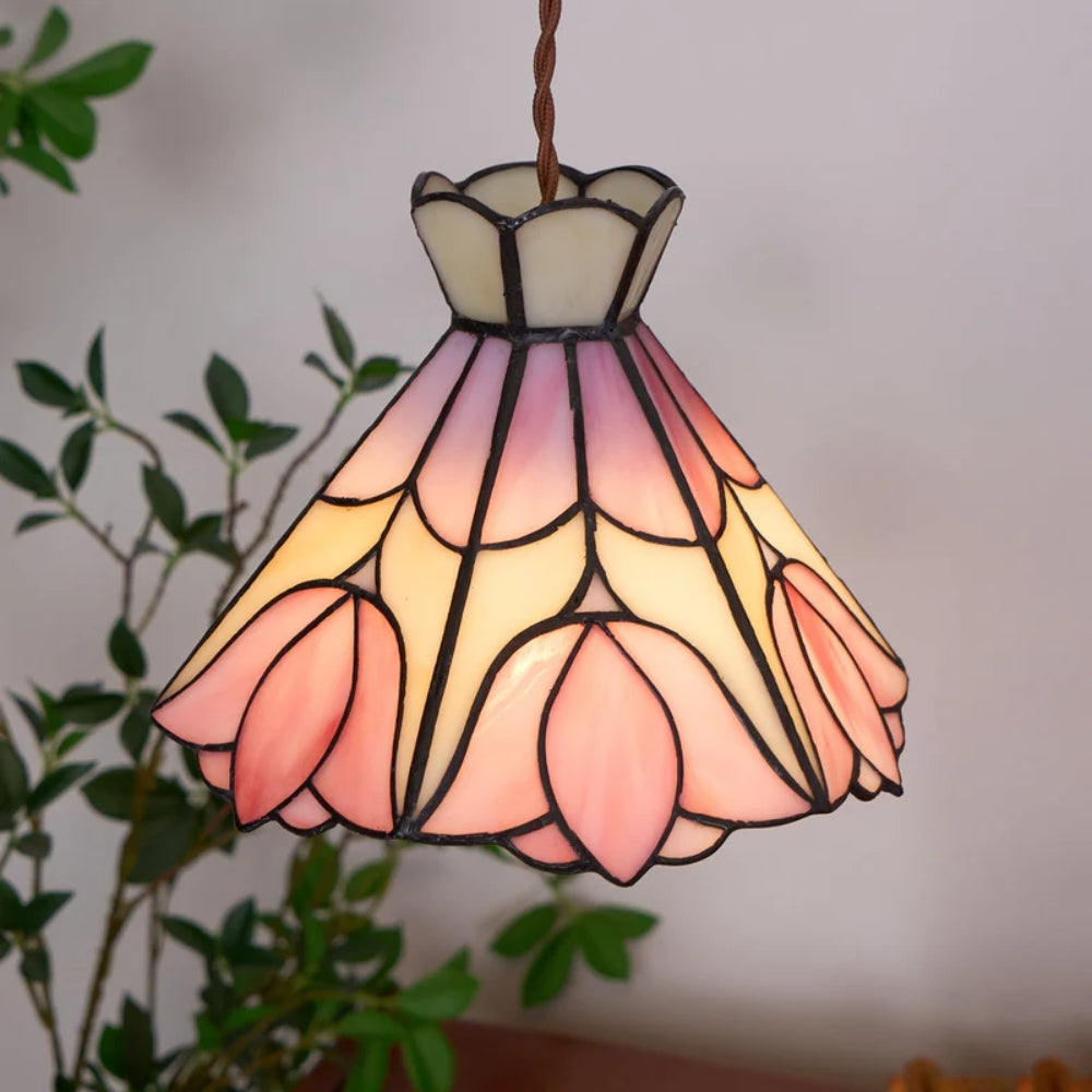 Blumen Glas Pendelleuchte - Weich Blüte Hängelampe