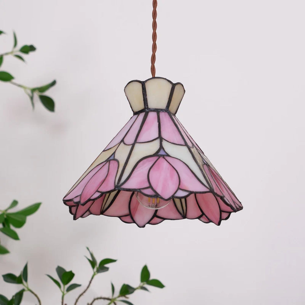 Blumen Glas Pendelleuchte - Weich Blüte Hängelampe