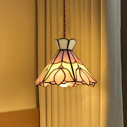 Blumen Glas Pendelleuchte - Weich Blüte Hängelampe