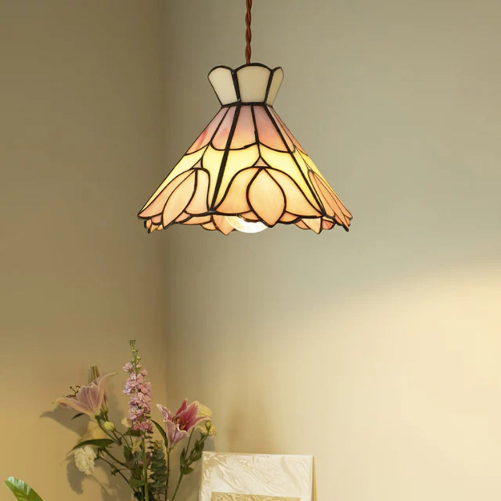 Blumen Glas Pendelleuchte - Weich Blüte Hängelampe