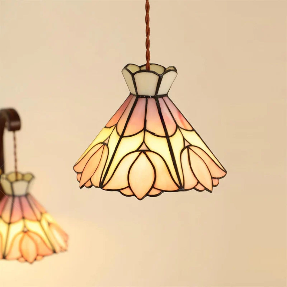 Blumen Glas Pendelleuchte - Weich Blüte Hängelampe