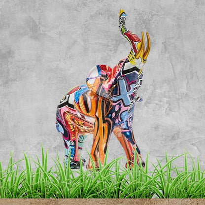 Bunte Elefantenstatue - Dekorative Tierfigur für Zuhause