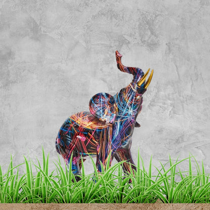 Bunte Elefantenstatue - Dekorative Tierfigur für Zuhause