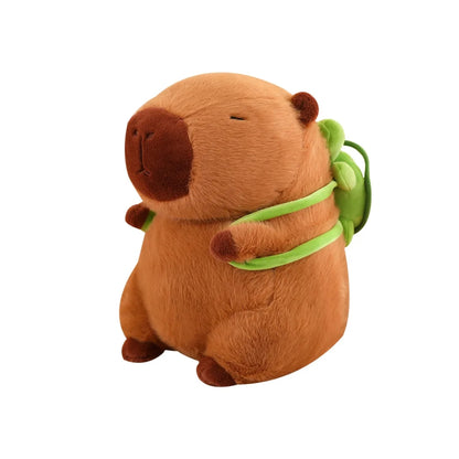 Capybara mit Schildkrötenrucksack - einzigartiges Kuscheltier für Kinder