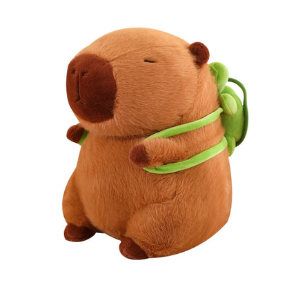 Capybara mit Schildkrötenrucksack - einzigartiges Kuscheltier für Kinder