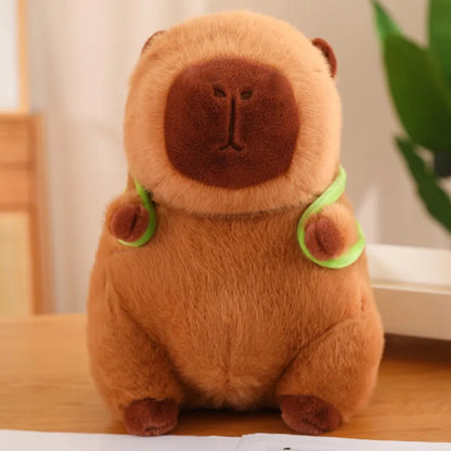 Capybara mit Schildkrötenrucksack - einzigartiges Kuscheltier für Kinder