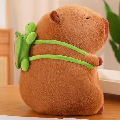Capybara mit Schildkrötenrucksack - einzigartiges Kuscheltier für Kinder