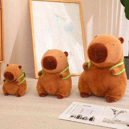 Capybara mit Schildkrötenrucksack - einzigartiges Kuscheltier für Kinder