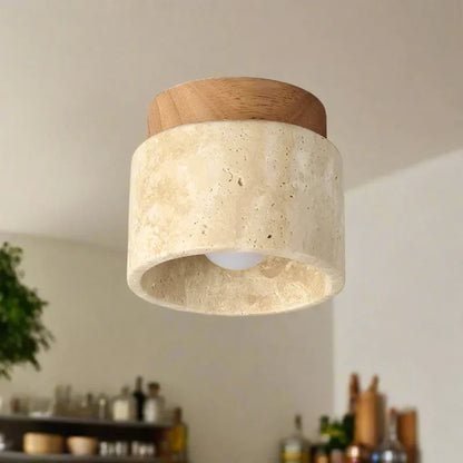 Deckenlampe im Cream-Stil - Japanisch inspiriertes Leuchtendesign