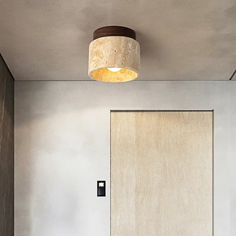 Deckenlampe im Cream-Stil - Japanisch inspiriertes Leuchtendesign