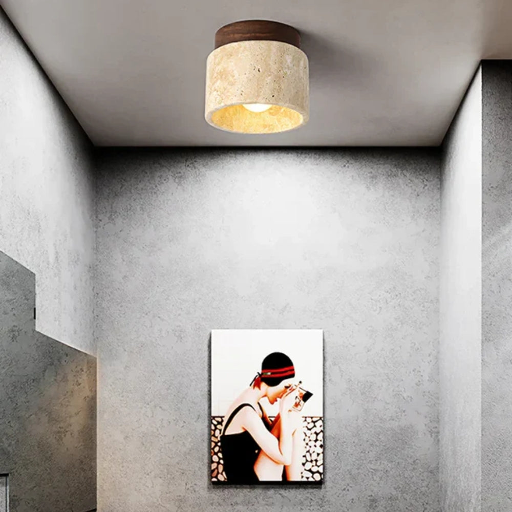 Deckenlampe im Cream-Stil - Japanisch inspiriertes Leuchtendesign