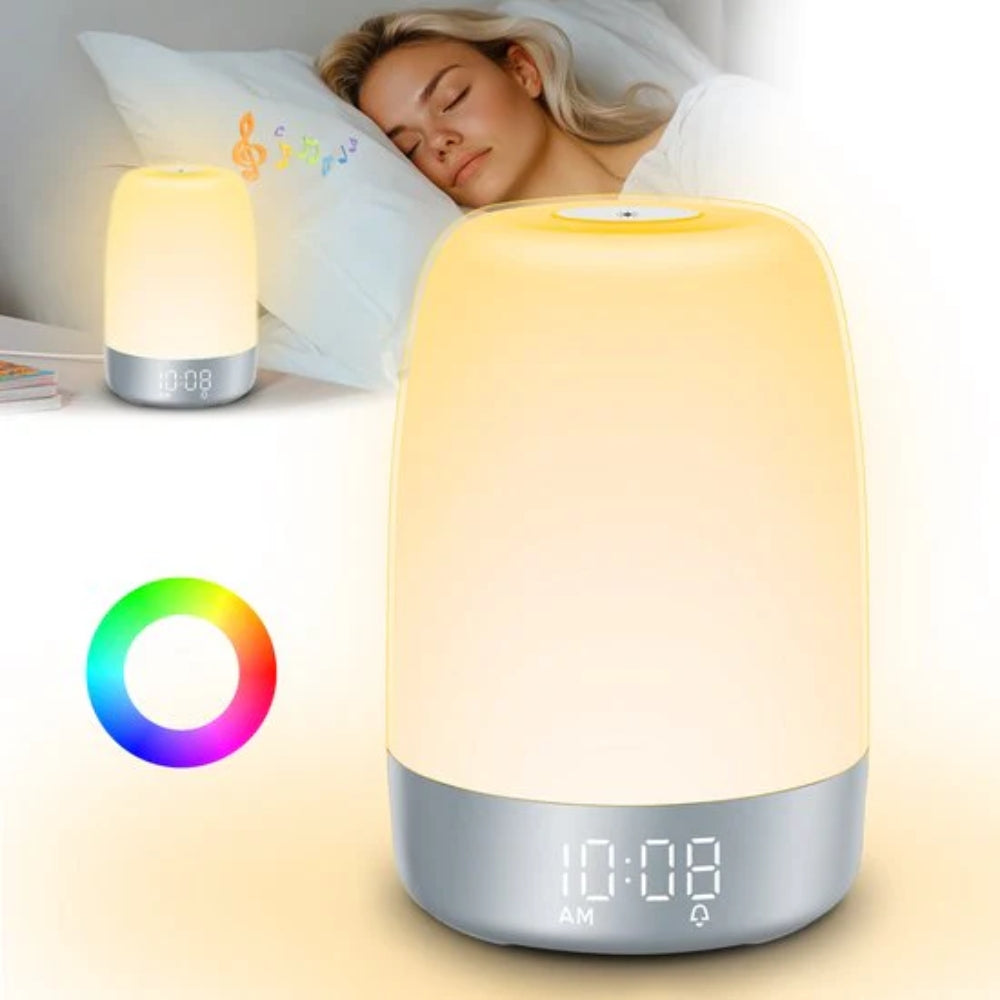 Dimmbarer Lichtwecker - wiederaufladbar mit mehreren Tonoptionen