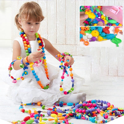 DIY-Bausatz für Armbänder und Halsketten - pädagogische Schmuckblöcke für Kinder