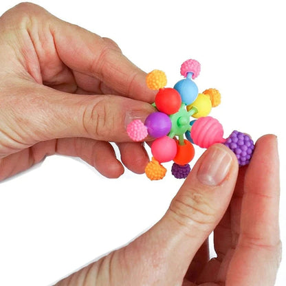 DIY-Bausatz für Armbänder und Halsketten - pädagogische Schmuckblöcke für Kinder