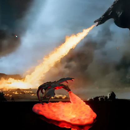 Drachenflammen-Nachtlicht - 3D-gedruckte LED-Lampe